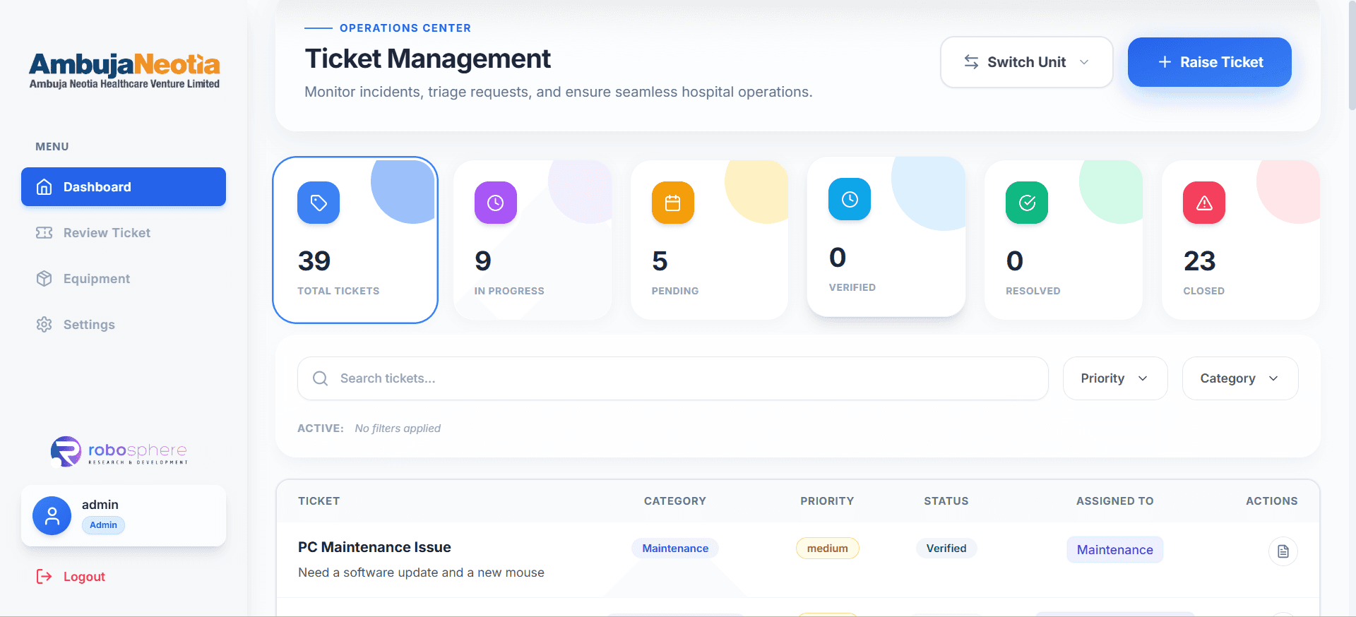 Employee Ticket Management System